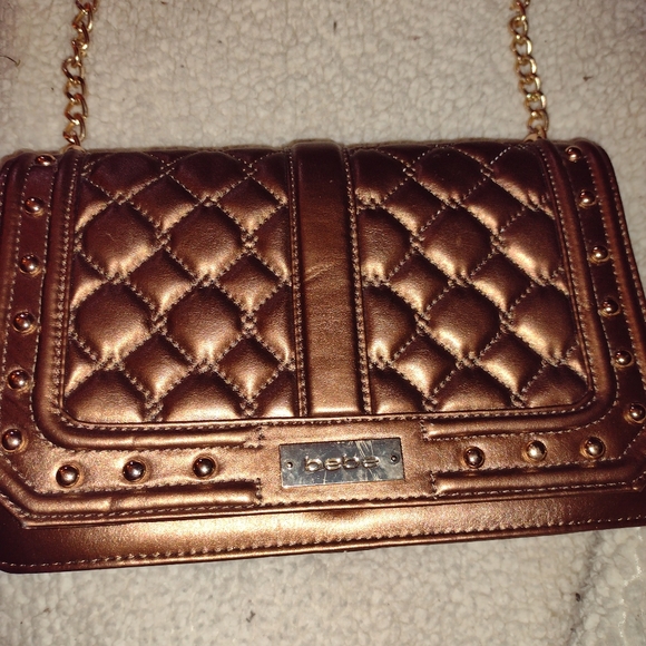 BEBE chain strap purse in copper - Picture 2 of 5